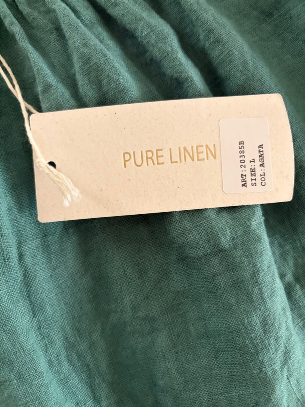 Linen Italian Made Blouse Top by Bellambra Green Breathable NWT Women’s Large - Picture 8 of 15